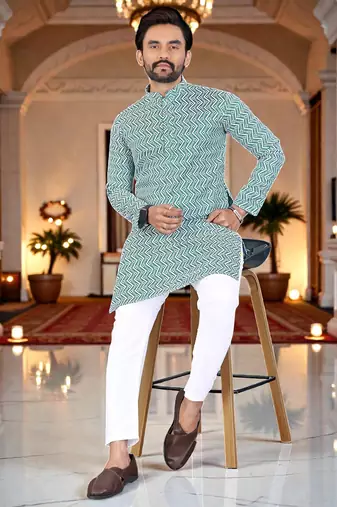 classic ethnic design men’s comfortable cotton kurta