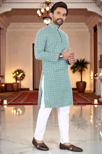 classic ethnic design men’s comfortable cotton kurta