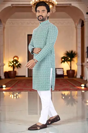 classic ethnic design men’s comfortable cotton kurta