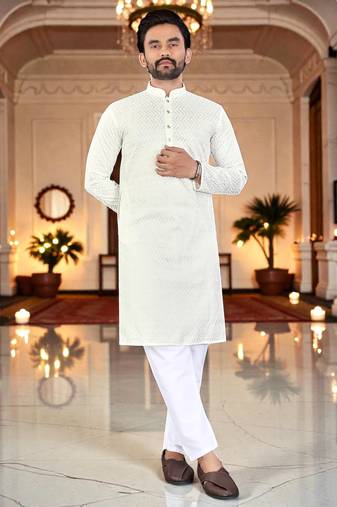 classic ethnic design men’s comfortable cotton kurta