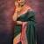 Green soft silk blend banarasi jacuard work designer party wear saree with unstitched blouse piece