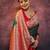 Green soft silk blend banarasi jacuard work designer party wear saree with unstitched blouse piece