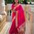 Pink soft silk blend banarasi jacuard work designer party wear saree with unstitched blouse piece