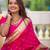 Pink soft silk blend banarasi jacuard work designer party wear saree with unstitched blouse piece