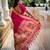 Pink soft silk blend banarasi jacuard work designer party wear saree with unstitched blouse piece