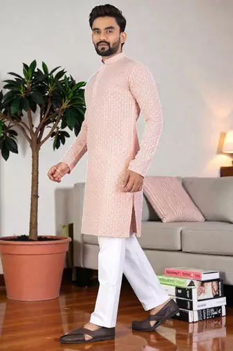 classic ethnic design men’s comfortable cotton kurta