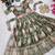  Green Digital Print Gown With Embroidered Sequins