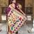 Purple soft silk blend banarasi jacuard work designer party wear saree with unstitched blouse piece