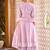 Purple ethnic motifs embroidered mirror work anarkali kurti with pyjamas & dupat