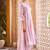 Purple ethnic motifs embroidered mirror work anarkali kurti with pyjamas & dupat