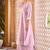 Purple ethnic motifs embroidered mirror work anarkali kurti with pyjamas & dupat