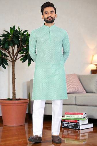 classic ethnic design men’s comfortable cotton kurta