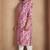 Light pink cotton blend printed kurta for women