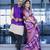 Purple soft silk blend banarasi jacuard work designer party wear saree with unstitched blouse piece