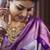 Purple soft silk blend banarasi jacuard work designer party wear saree with unstitched blouse piece