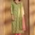 Women’s pista green cotton blend printed straight kurta with printed pant & chanderi printed dupatta
