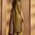 Mustard jacquard art silk fla mustard kurta set with cotton bottom & silk blend dupatta