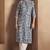 Turquoise cotton blend floral printed kurta for women
