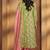 Women’s pista green cotton blend printed straight kurta with printed pant & chanderi printed dupatta