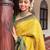 Yellow soft silk blend banarasi jacuard work designer party wear saree with unstitched blouse piece
