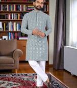 men’s traditional ethnic wear cotton kurta for festive & casual use