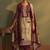 Maroon jacquard art silk kurta set with cotton bottom & silk blend dupatta