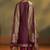 Maroon jacquard art silk kurta set with cotton bottom & silk blend dupatta