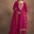 Women's rani jacquard art silk straight kurta set with cotton bottom & silk blend dupatta