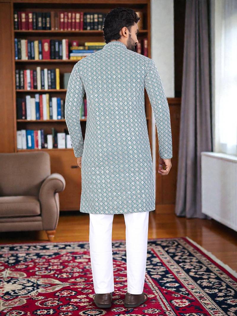 men’s traditional ethnic wear cotton kurta for festive & casual use
