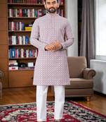 men’s traditional ethnic wear cotton kurta for festive & casual use