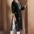 Black cotton blend chikankari embroidered kurta for women
