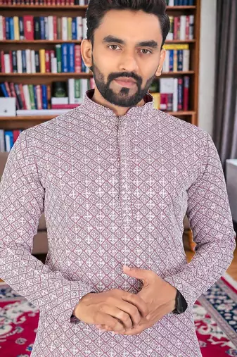 men   s traditional ethnic wear cotton kurta for festive & casual use