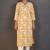 Yellow pure cotton floral printed kurta for women