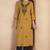 Musterd cotton blend chikankari embroidered kurta for women