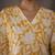 Yellow pure cotton floral printed kurta for women
