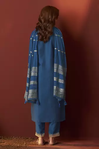 Rama chinnon embroidered kurta set with dupatta