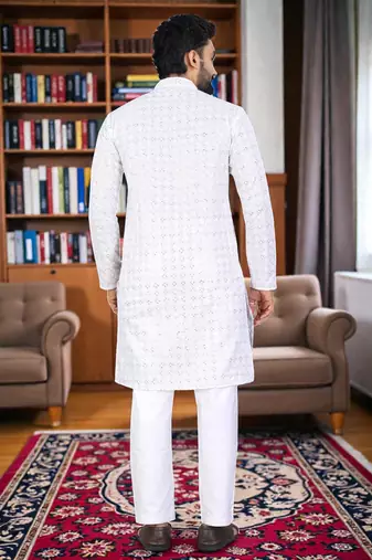 men   s traditional ethnic wear cotton kurta for festive & casual use