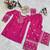 Alluring Heavy Pure Creap Embroidery Work Rani Pink Readymade Salwar Suit