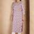 Cream & wine pure cotton paisley printed kurta for women