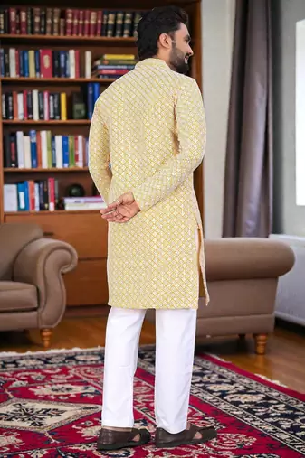 men   s traditional ethnic wear cotton kurta for festive & casual use