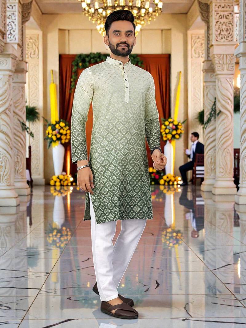 men’s traditional ethnic wear cotton kurta for festive & casual use