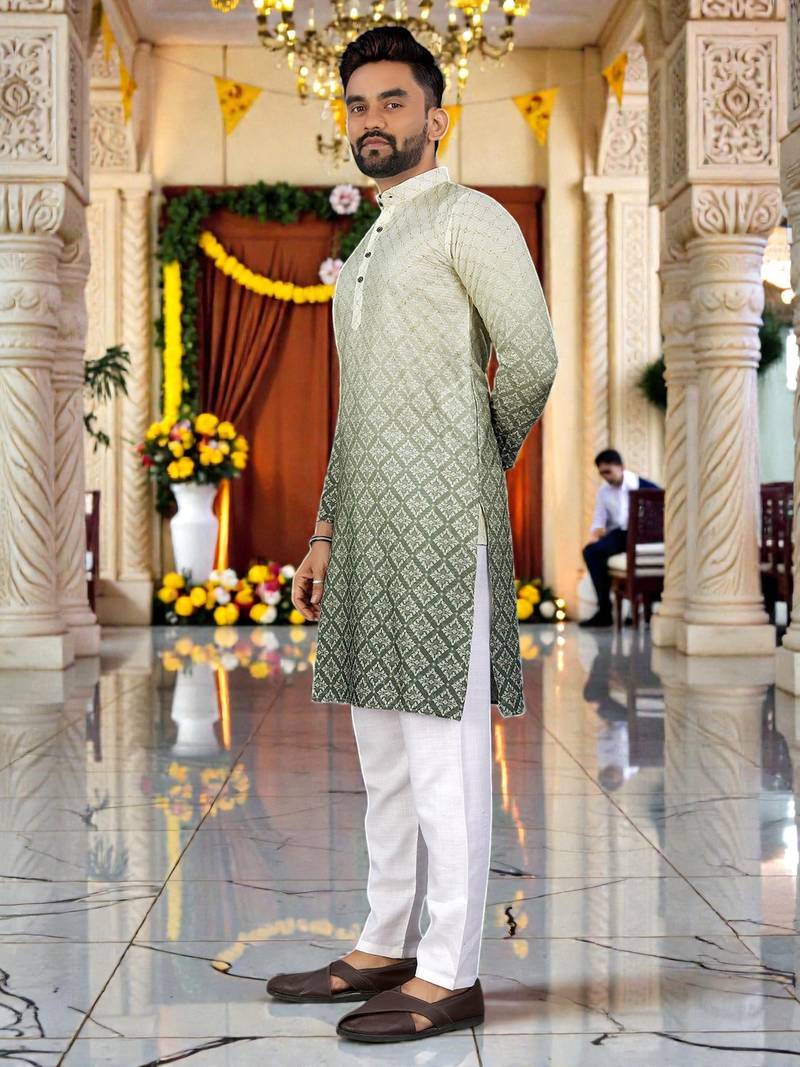 men’s traditional ethnic wear cotton kurta for festive & casual use