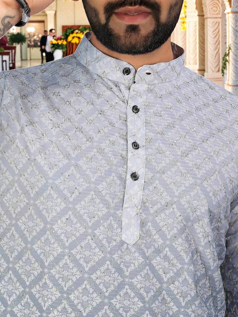 men’s traditional ethnic wear cotton kurta for festive & casual use