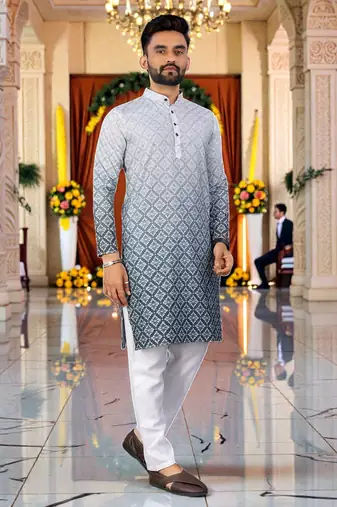 men   s traditional ethnic wear cotton kurta for festive & casual use