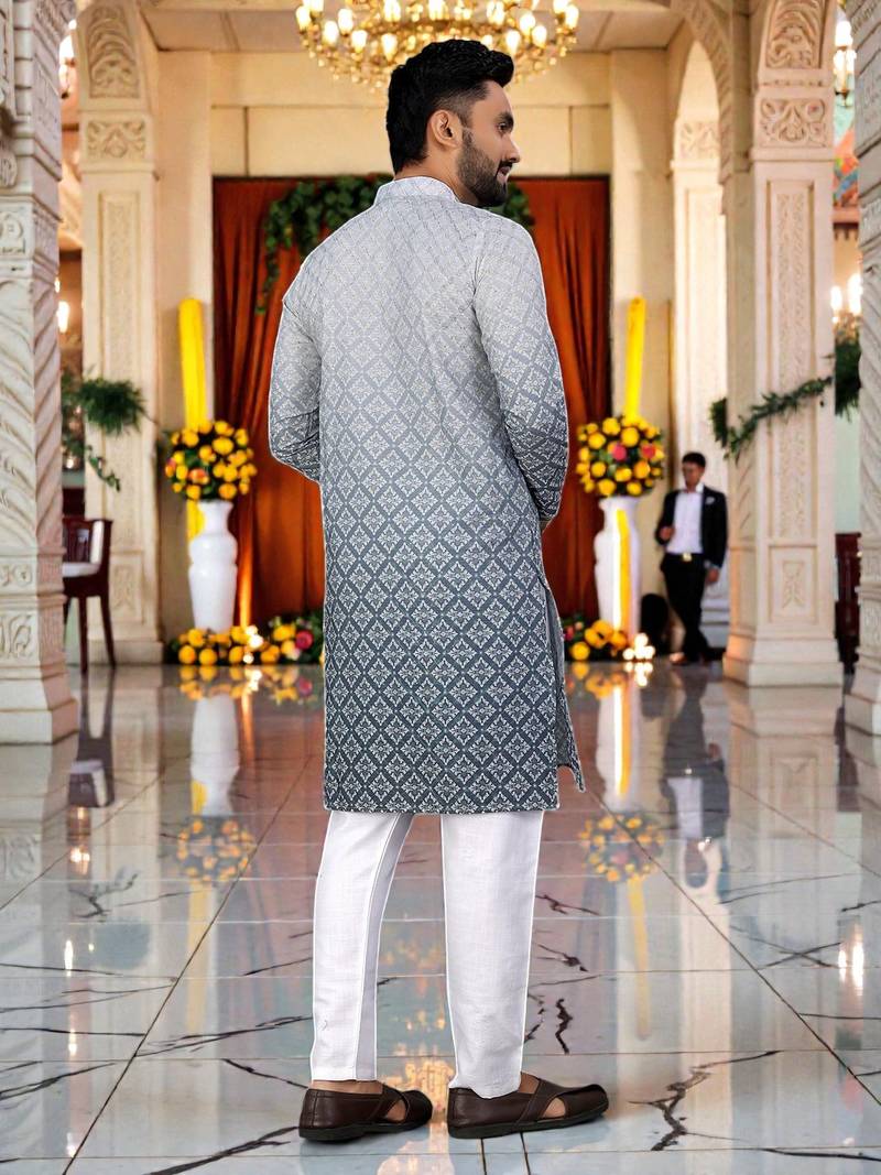 men’s traditional ethnic wear cotton kurta for festive & casual use