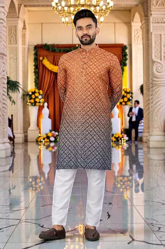 men’s traditional ethnic wear cotton kurta for festive & casual use