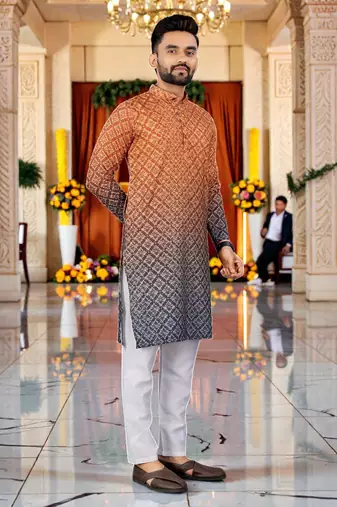 men   s traditional ethnic wear cotton kurta for festive & casual use