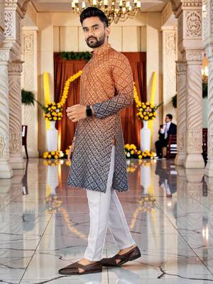 men   s traditional ethnic wear cotton kurta for festive & casual use 4