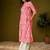 Women pink cotton ethnic motifs a-line kurta