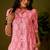 Women pink cotton ethnic motifs a-line kurta